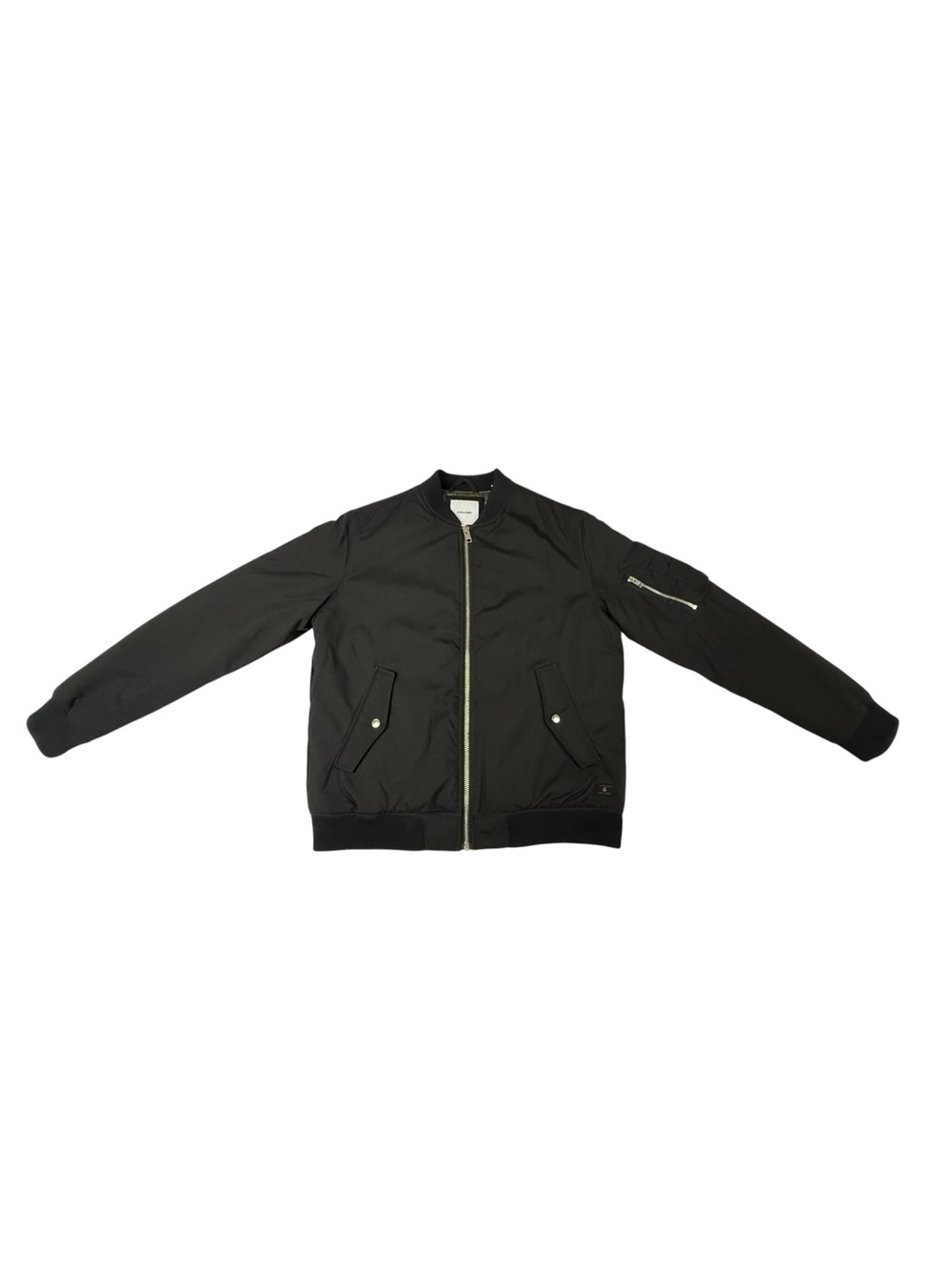 Jack & Jones Mens Bomber Jacket Full Zip Long Sleeve Baseball Neck Jacket - XL